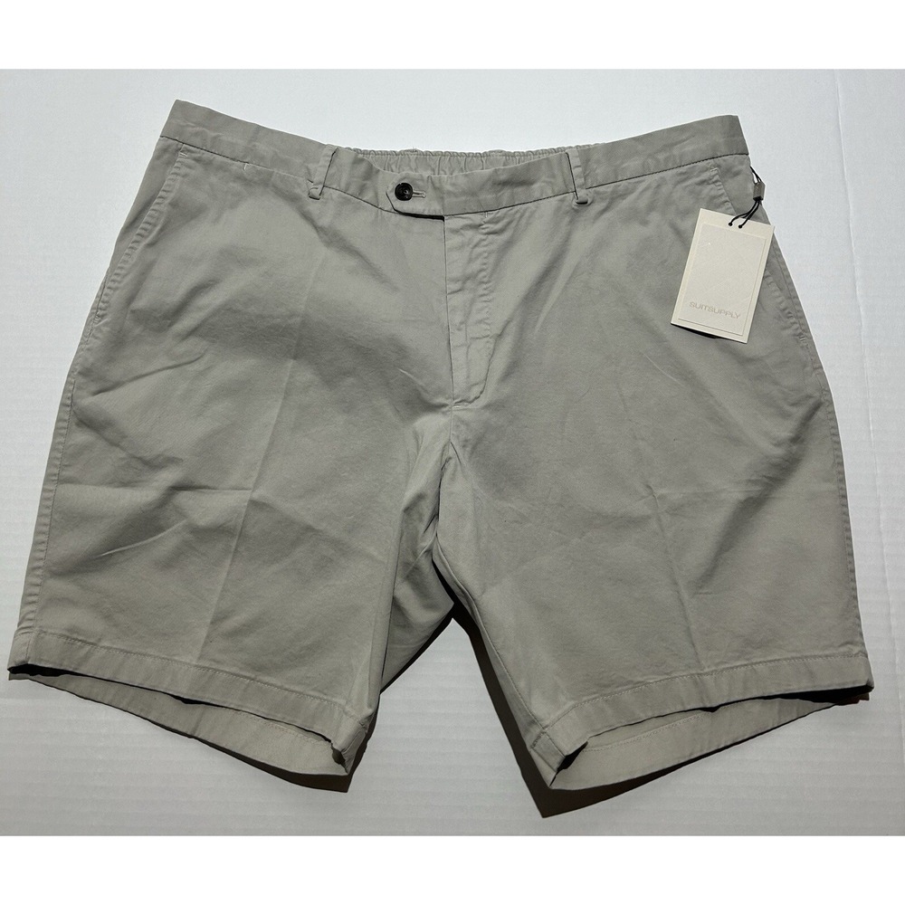 SUITSUPPLY Porto Shorts Men's Size 42 Cotton Stretch Zip Fly Chino Casual